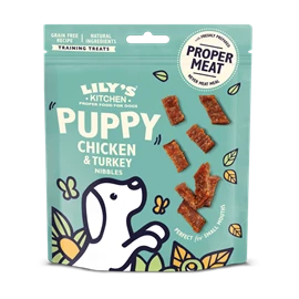 LILY'S KITCHEN TREATS FOR DOGS - Chicken & Turkey Nibbles Puppy Treats 70g