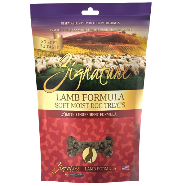 ZIGNATURE Soft Moist Treats for Dogs Lamb Formula 4OZ CityU Vet