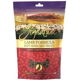 ZIGNATURE Soft Moist Treats for Dogs - Lamb Formula 4OZ