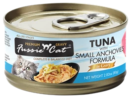 FUSSIE Cat 極品吞拿魚肉汁主食罐 - 極品吞拿魚 + 小鯷魚肉汁 80g