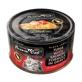 FUSSIE Cat Premium Tuna with Salmon Formula in Gravy 80g