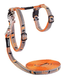 ROGZ Nightcat Harness/Lead S - Orng B Onwire