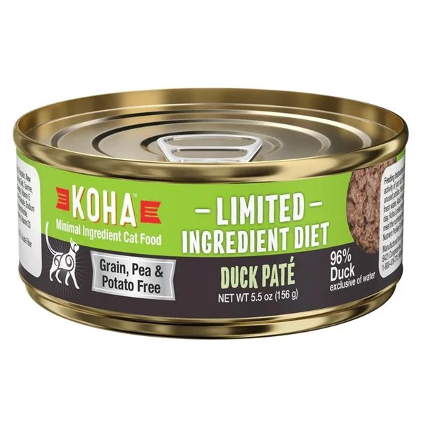 KOHA Canned Food Limited ingredient diet duck pate for Cats 3oz CityU Vet Boutique Veterinarian Recommended