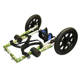 WALKIN PETS MEDIUM/LARGE Dog Wheelchair (Camo 12 inch strut 12 inch Foam Filled Wheels)