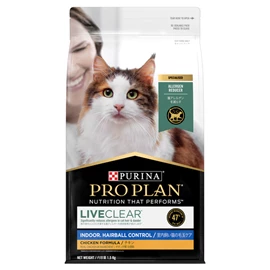 PRO PLAN LIVECLEAR ADULT INDOOR HAIRBALL CONTROL Chicken Formula 1.5kg