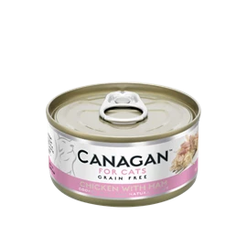 CANAGAN Grain Free Canned Food -  Chicken with Ham For Cats 75g