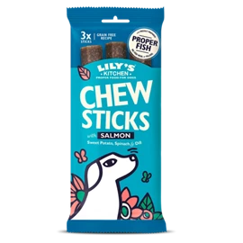 LILY'S KITCHEN TREATS FOR DOGS - Chew Sticks with Salmon 120g