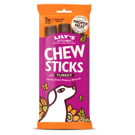 LILY'S KITCHEN TREATS FOR DOGS - Chew Sticks with Turkey 120g