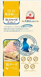 RIVERD REPUBLIC NECO PUREE All Natural PureValue5 Daily Products Select Chicken/Cheese 13g x 4