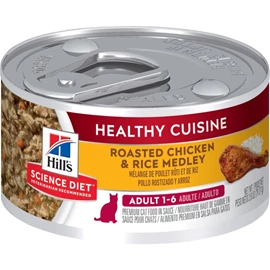 HILL'S Science Diet Feline Adult Healthy Cuisine Roasted Chicken & Rice Medley Stew 2.8oz