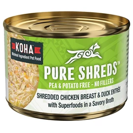 KOHA Canned Food - Pure Shreds Shredded Chicken & Duck Breast Entrée for Dogs 156g