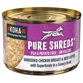 KOHA Canned Food - Pure Shreds Shredded Chicken & Beef Breast Entrée for Dogs 156g