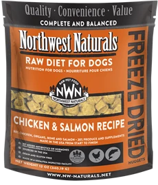 NORTHWEST NATURALS Freeze Dried Diets for Dogs - Chicken & Salmon 12oz