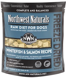 NORTHWEST NATURALS Freeze Dried Diets for Dogs -  Whitefish & Salmon 12oz