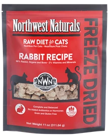 NORTHWEST NATURALS Freeze Dried Diets for Cats -  Rabbit 11oz