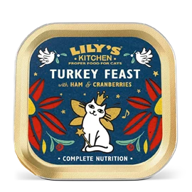 LILY'S KITCHEN WET FOOD FOR CATS - Christmas Turkey & Ham Feast 85g