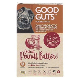 FIDOBIOTICS Good Guts for Big Mutts Coconut Peanut Butter Gut and Digestion Support Dog Probiotic 