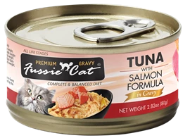 FUSSIE Cat Premium Tuna with Salmon Formula in Gravy 80g