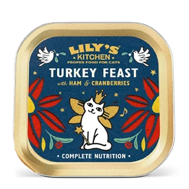 LILY'S KITCHEN WET FOOD FOR CATS - Christmas Turkey & Ham Feast 85g
