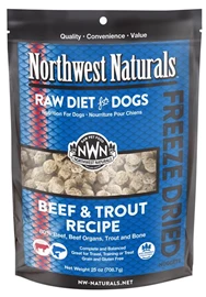 NORTHWEST NATURALS FREEZE DRIED DIET FOR DOGS - BEEF + TROUT 25OZ 