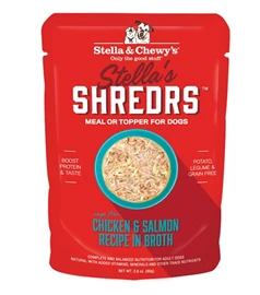 STELLA & CHEWY’S STELLA'S SHREDRS - CHICKEN & SALMON RECIPE IN BROTH 2.8OZ