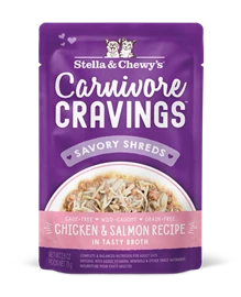 STELLA & CHEWY’S 食肉獸滋味包 -  放養雞+三文魚肉絲配方 2.8OZ