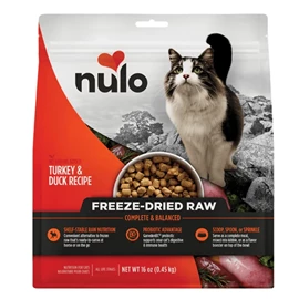 NULO FREESTYLE GRAIN-FREE FREEZE-DRIED RAW CAT FOOD (TURKEY & DUCK RECIPES) 16OZ 