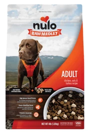 NULO RAW MEDLEY FOR ADULT DOG - CHICKEN, OATS & TURKEY RECIPE