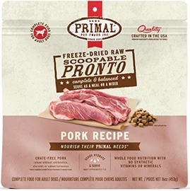 PRIMAL FREEZE-DRIED RAW PRONTO 凍乾狗糧 - 豚肉配方 16OZ
