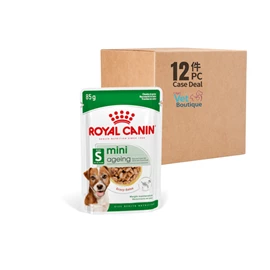 ROYAL CANIN SHN MINI AGEING (CHUNKS IN GRAVY) DOG POUCH 85G (1X12)