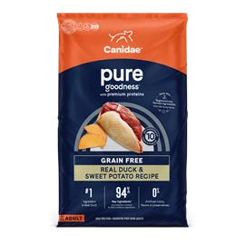 CANIDAE PURE GOODNESS GRAIN FREE DRY DOG FOOD WITH DUCK & SWEET POTATO