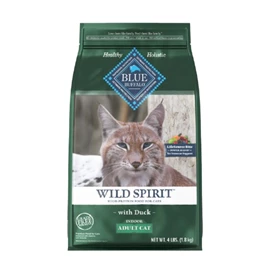 BLUE BUFFALO WILD SPIRIT INDOOR ADULT CAT DUCK RECIPE 