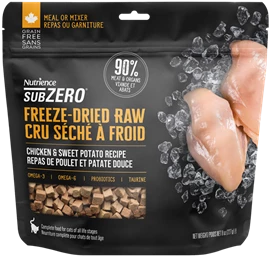 NUTRIENCE SUBZERO FREEZE-DRIED RAW CHICKEN & SWEET POTATO CAT FOOD