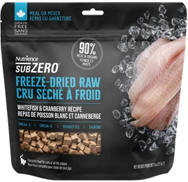 NUTRIENCE SUBZERO FREEZE-DRIED RAW WHITEFISH & CRANBERRY CAT FOOD