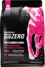 NUTRIENCE SUBZERO LAMB & PUMPKIN LIMITED INGREDIENT DOG FOOD