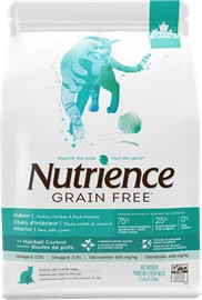 NUTRIENCE GRAIN FREE INDOOR CAT FOOD TURKEY, CHICKEN & DUCK 5.5LB 