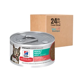HILL'S SCIENCE DIET ADULT PERFECT WEIGHT VEGETABLE & SALMON MEDLEY CAT FOOD 2.9 OZ (1X24)