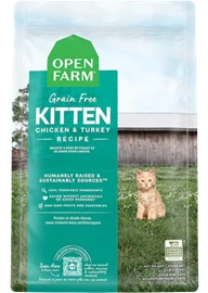 OPEN FARM GRAIN FREE KITTEN CHICKEN & TURKEY RECIPE DRY CAT FOOD 4LB 