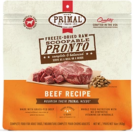 PRIMAL FREEZE-DRIED RAW PRONTO 凍乾狗糧 - 牛肉配方16OZ
