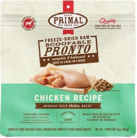 PRIMAL FREEZE-DRIED RAW PRONTO 凍乾狗糧 - 雞肉配方 16OZ