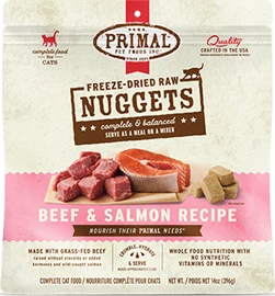 PRIMAL FREEZE-DRIED NUGGETS 凍乾貓糧 - 牛肉及三文魚配方 14OZ