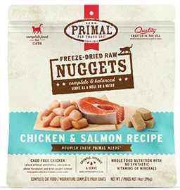 PRIMAL FREEZE-DRIED NUGGETS 凍乾貓糧 - 雞肉及三文魚配方 14OZ