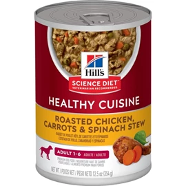 HILL'S Science Diet Canine Adult Healthy Cuisine Roasted Chicken, Carrots & Spinach Stew 12.5oz