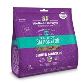STELLA & CHEWY'S FREEZE-DRIED RAW DINNER MORSELS - SEA LICIOUS SALMON AND COD DINNERS 