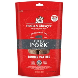 STELLA & CHEWY'S FREEZE-DRIED RAW DINNER PATTIES - PURELY PORK 14OZ 