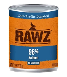 RAWZ 96% Meat Canned Dog Food - 96% Salmon Pate 354g 