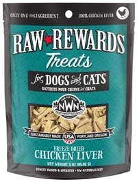 NORTHWEST NATURALS FREEZE DRIED TREATS FOR DOGS AND CATS - CHICKEN LIVER 3OZ