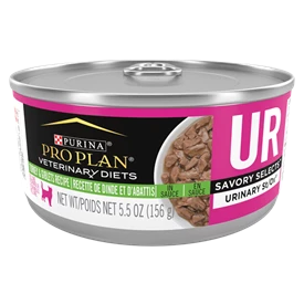 PURINA PROPLAN VETERINARY DIETS Feline UR Urinary St/Ox Savory Selects Cat Canned Food - Turkey & Giblets Formula 5.5oz